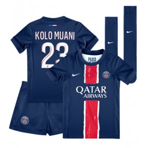 Paris Saint-Germain Randal Kolo Muani #23 Domaci Dres za Dječji 2024-25 Kratak Rukavima (+ kratke hlače)